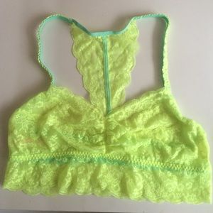 Neon Victoria's Secret Pink Lace Bralette