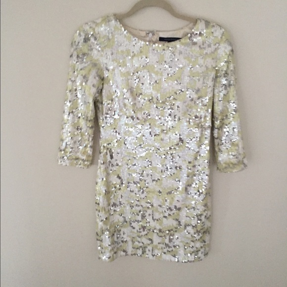 White/silver/lime green French Connection mini