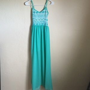 Turquoise long dress