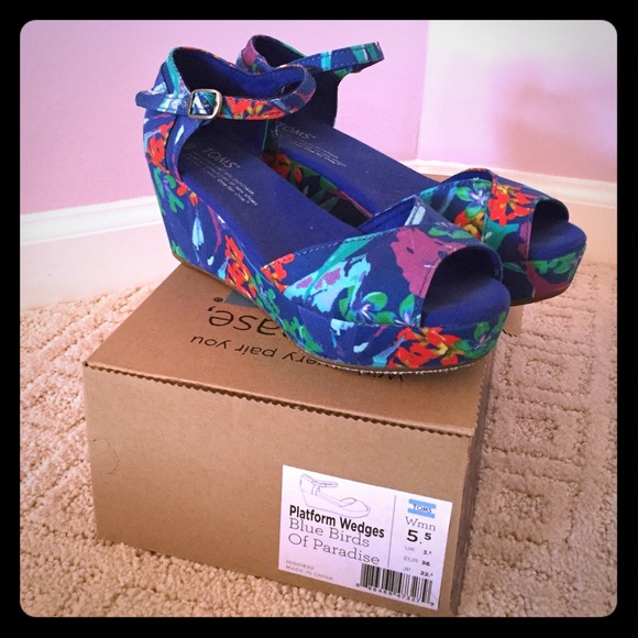 TOMS Shoes - Stunning Toms Platforms, Worn Once!