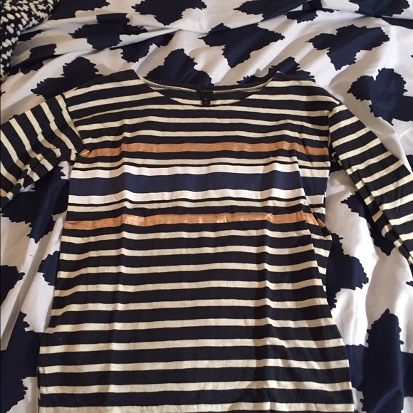 JCREW worn once 3/4 sleeve striped shirt