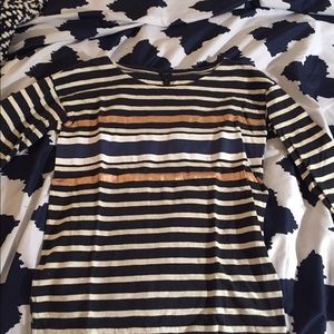 JCREW worn once 3/4 sleeve striped shirt
