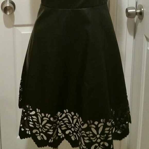 Lazer Cut Faux Leather Dress NWT! - Picture 3 of 4