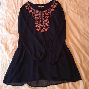 Navy and Pink Tunic (NWOT)