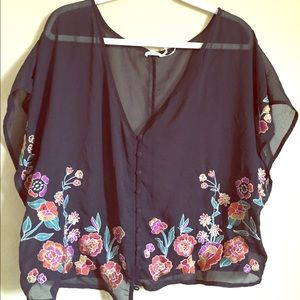 Kimchi blue embroidered blouse