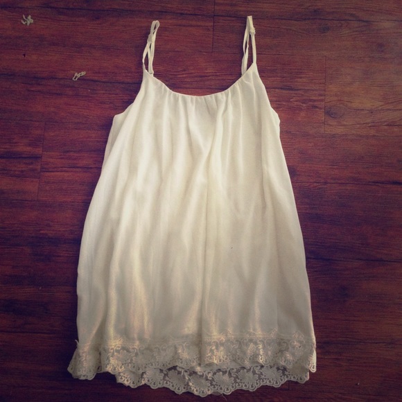 TOBI White Cami Shift Dress