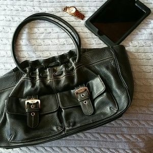 Jones NY black leather bag