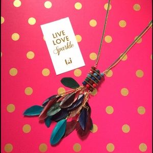 T&J Designs Jewelry - Crystal Tassel and Feather Necklace T&J Designs Jewelry - Crystal Tassel and Feather Necklace