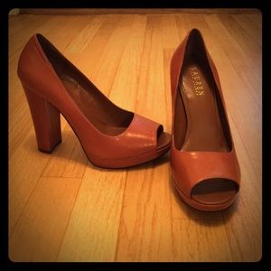 NWOT Ralph Lauren Peep Toe Platforms