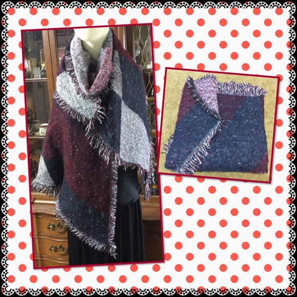 Luxury warm cashmere pashmina wool scarf shawl - Picture 2 of 2