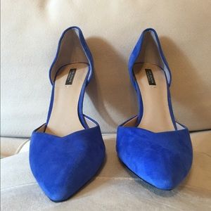 Royal blue suede Zara heels, size 40 (9.5 / 10)