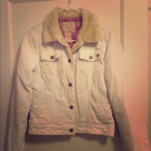 White corduroy Roxy Jacket