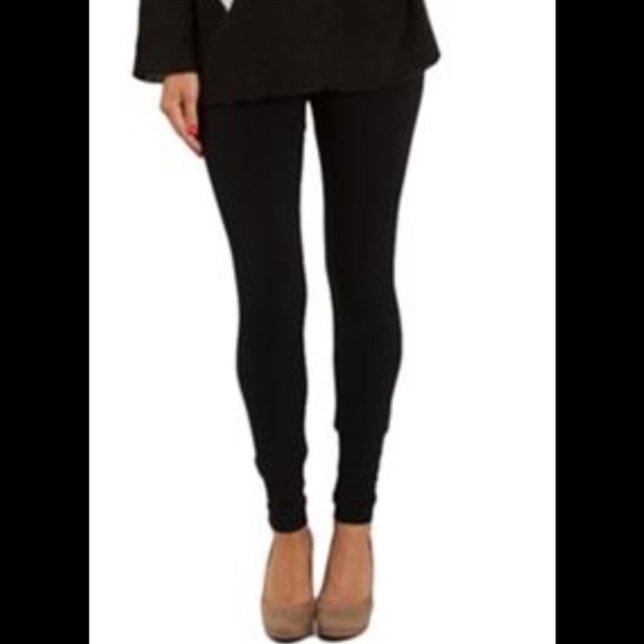 Pants - Fleece-lined leggings in black
