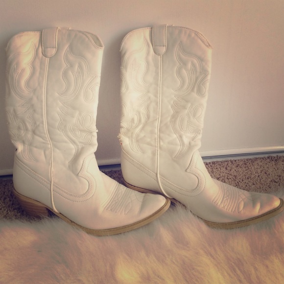 White cowboy boots