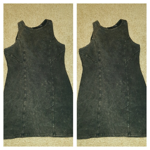 Black Cotton Stretchy Dress