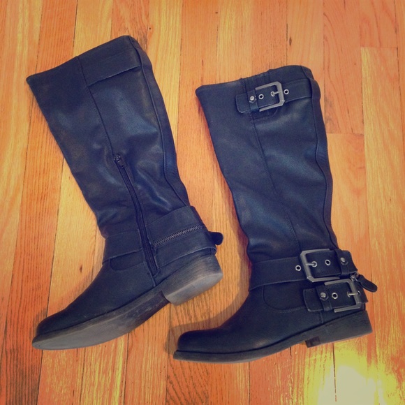 ALDO // black moto boots