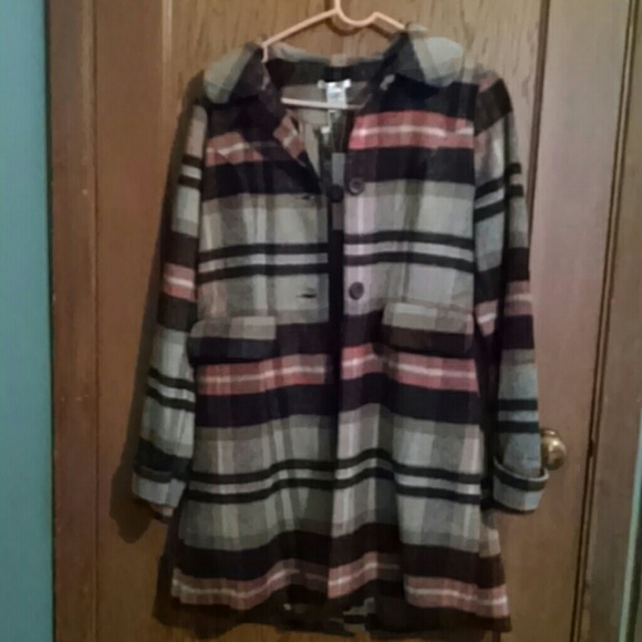 Esley Plaid Pea Coat from Mod Cloth