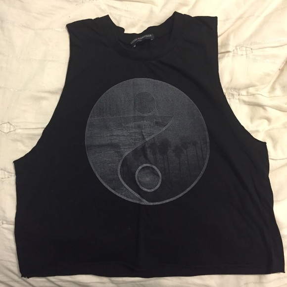 Black Ying Yang Muscle Tank