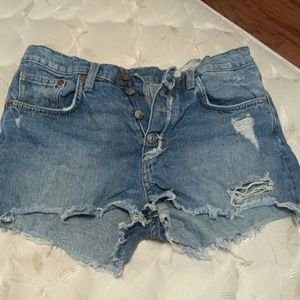 High Waisted Denim Shorts