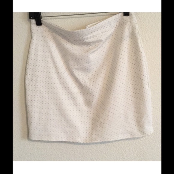 F21 White Skirt with Gold Details