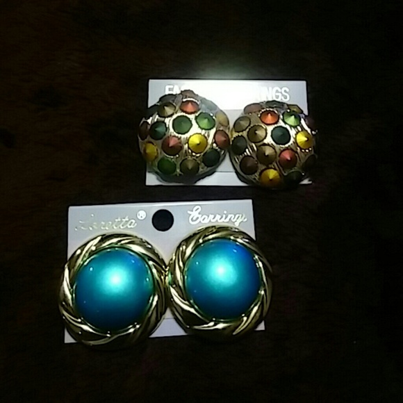 Retro Button earrings~