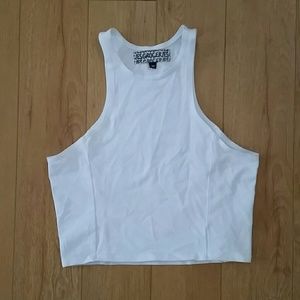 Groceries fitted crop tank