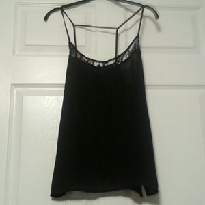Black Tank With Interesting Straps