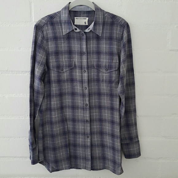 rag & bone plaid button down shirt