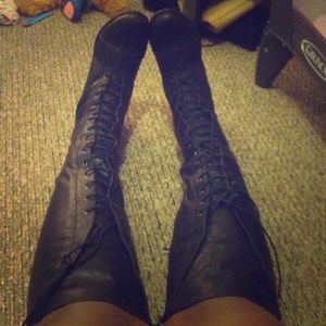 Free gift🎁 Thigh/ kneehigh lace up combat boots!