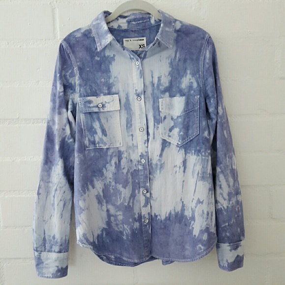rag & bone acid wash button down shirt
