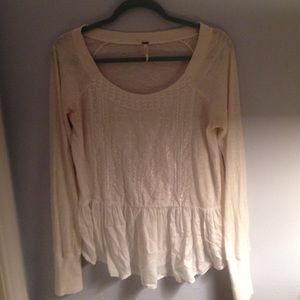 Free People long sleeve pleated shirt