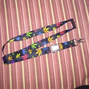 Pot leaf lanyard