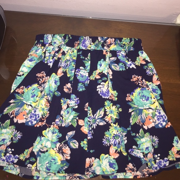 A flower patterned loose skirt