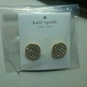 NWOT kate Spade pave gold tone earrings. New