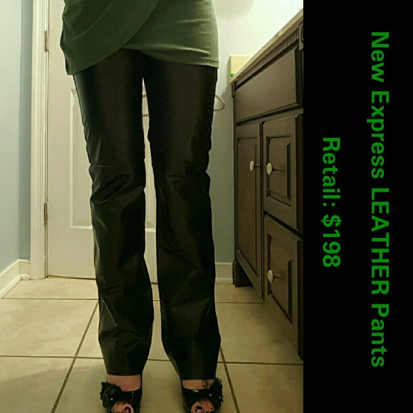 NWT Genuine leather pants - Express