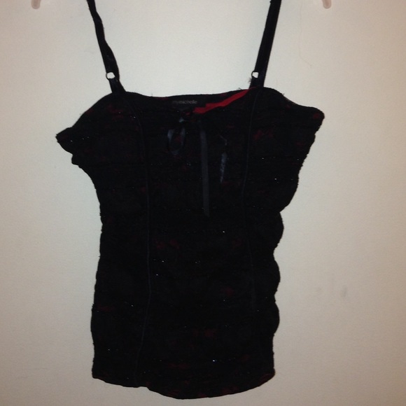 Very cute black lace tank top