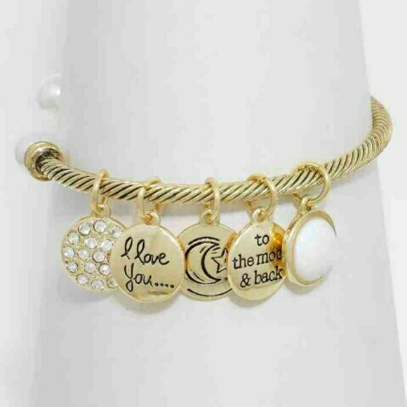 "I Love you to the moon & back Bracelet - Picture 2 of 2