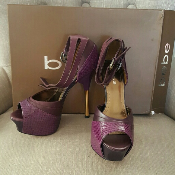 Purple Snake skin Heels
