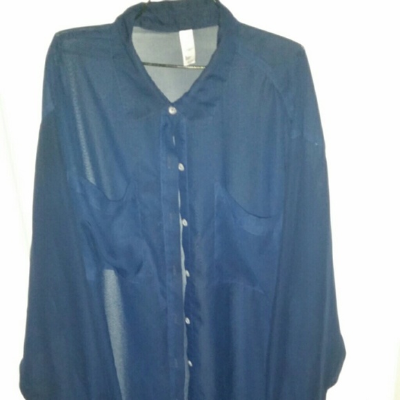Sheer button down