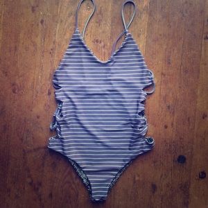 Acacia Swimwear florence one piece in fig cape cod