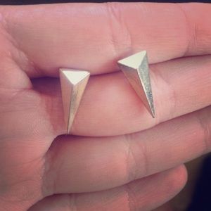Gold spike earrings