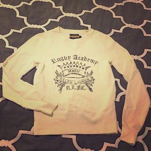 Ralph Lauren White Rugby Pullover Sweater