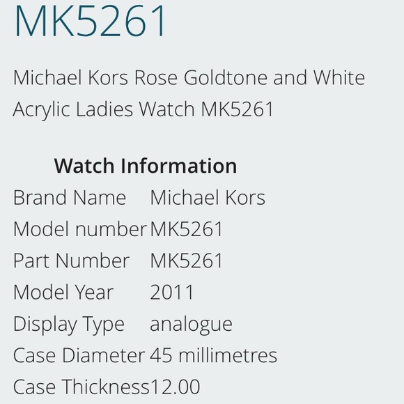Michael Kors Rose Watch