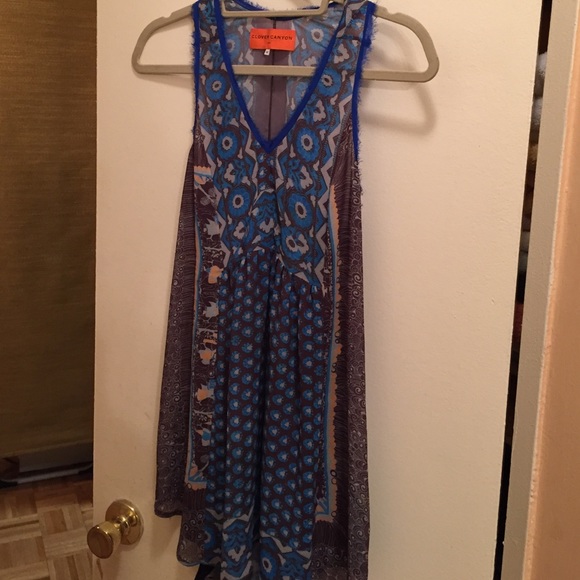 Clover canyon Silk sheer multi color tank