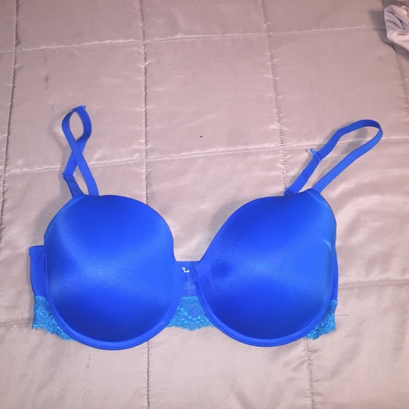 Blue bra with lace