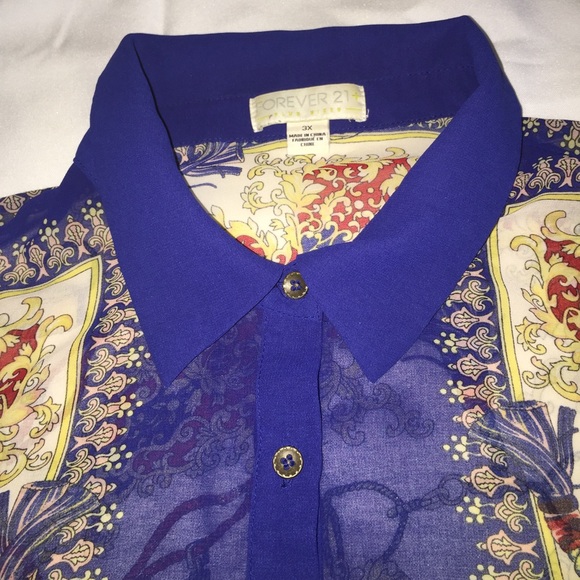 Sheer Botton Up Sleeveless Top