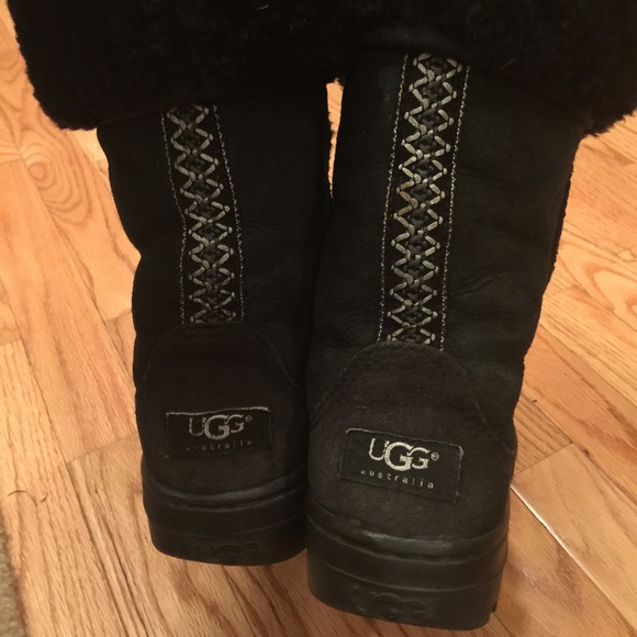 Ugg Ultimate Black Shearling Boots Women's 7 - 7.5