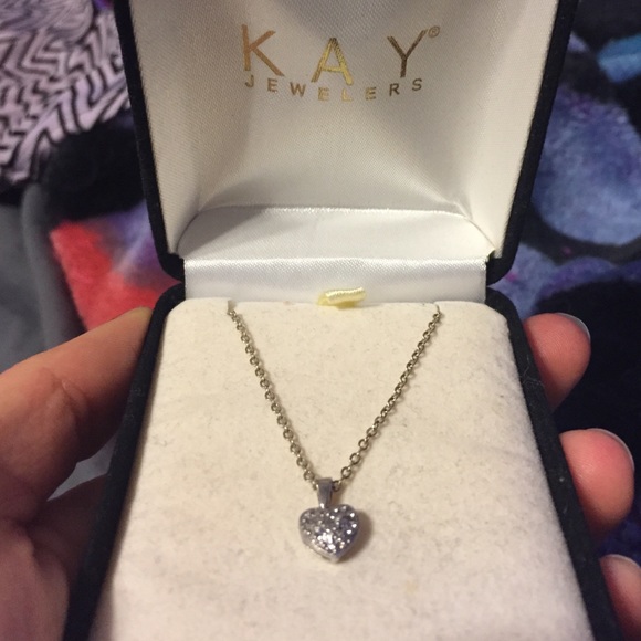 Sterling silver small heart pendant necklace