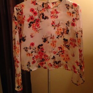 Zara boat neck dressy blouse