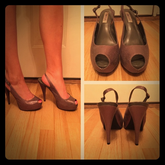 Jennifer Lopez Shoes - Iridescent Jennifer Lopez Peep Toe Pumps
